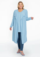 Cardigan drape neck cashmere - light blue - #2