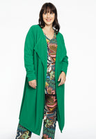 Cardigan drape neck cashmere - green  - #1