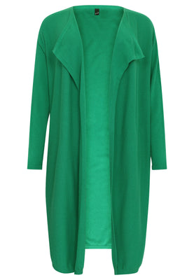 Cardigan drape neck cashmere - green  - #4