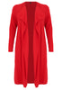 Cardigan drape neck cashmere - red  - #4