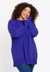 Pullover with slits Woolmix - purple