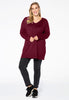 Pullover wide V-neck - red  - #2