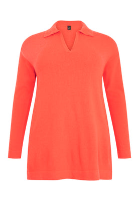 Pullover polo collar - orange  - #4