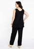 Singlet flare LINEN - black - #3