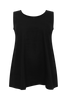 Singlet flare LINEN - black - #4