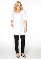 Tunic wide bottom VISCOSE - white - #2