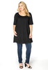 Tunic wide bottom VISCOSE - black - #2