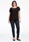 T-shirt cap sleeves DOLCE - black