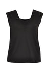 Singlet wide straps VISCOSE - black 