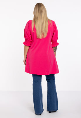 Tunic wide bottom cuff COTTON - pink - #3