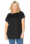 T-shirt cap sleeves COTTON - black