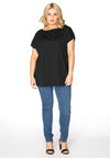 T-shirt cap sleeves COTTON - black
