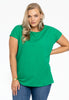 T-shirt cap sleeves COTTON - green 