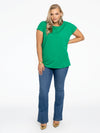 T-shirt cap sleeves COTTON - green