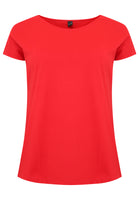 T-shirt cap sleeves COTTON - red  - #4