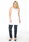 Singlet wide bottom COTTON - white