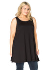 Singlet wide bottom COTTON - black