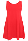 Singlet wide bottom COTTON - red - #4