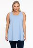 Singlet flare COTTON - light blue