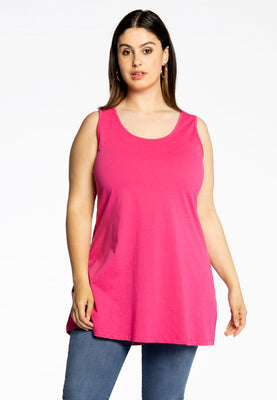 Singlet flare COTTON - pink - #1