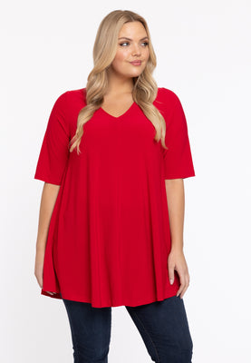 Tunic Swing short sleeve DOLCE - red  - #1