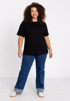 T-shirt wide COTTON - black  - #2