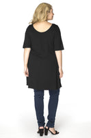 Tunic wide bottom COTTON - black  - #3