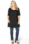 Tunic wide bottom COTTON - black