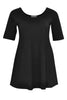 Tunic wide bottom COTTON - black  - #4