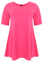 Tunic wide bottom COTTON - pink - #4