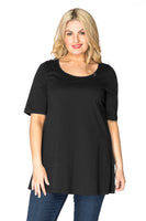 Tunic flare COTTON - black - #1