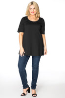 Tunic flare COTTON - black - #2