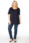 Tunic flare COTTON - blue