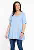 Tunic flare COTTON - light blue