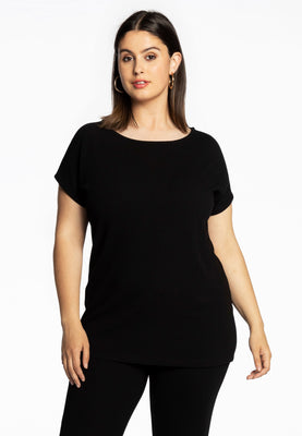 T-Shirt wide DIAGONAL - black  - #1