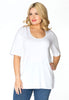 T-shirt A-line VISCOSE - white  - #2