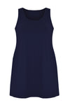 Singlet flare VISCOSE - blue