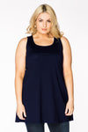 Singlet flare VISCOSE - blue