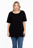 Tunic flare fit COTTON - black - #1