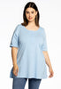 Tunic flare fit COTTON - light blue