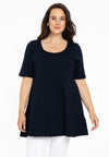 Tunic wide bottom COTTON - blue