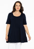 Tunic wide bottom COTTON - blue