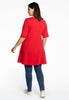 Tunic wide bottom COTTON - red  - #3