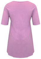 Tunic wide bottom COTTON - light purple - #5