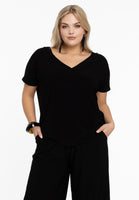 T-shirt v-neck DOLCE - black  - #1