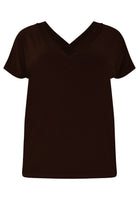 T-shirt v-neck DOLCE - brown - #2