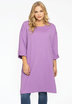 Tunic wide COTTON - light purple - #1