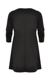 Tunic wide bottom VISCOSE - black