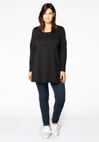 Tunic  flare buttons COTTON - black  - #2