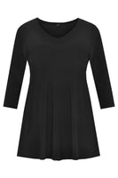 Tunic flare v-neck DOLCE - black - #4